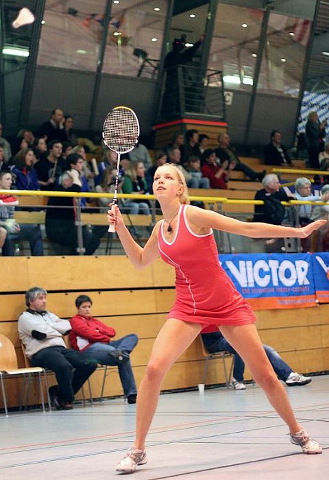 Deutsche Badminton-Jugendmeisterschaften U 15, U 17 und U 19 am 08.02.2009 in Lübeck,  © Foto: Frank Kossiski