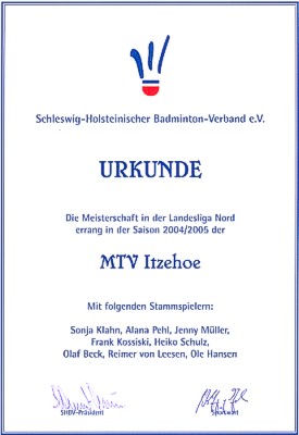 Saisonabschluss des MTV Itzehoe