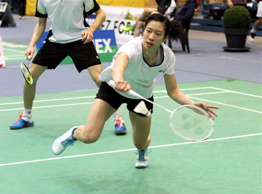 Yvonne Li und Patrick Scheiel, © Badmintonfotos von Frank Kossiski