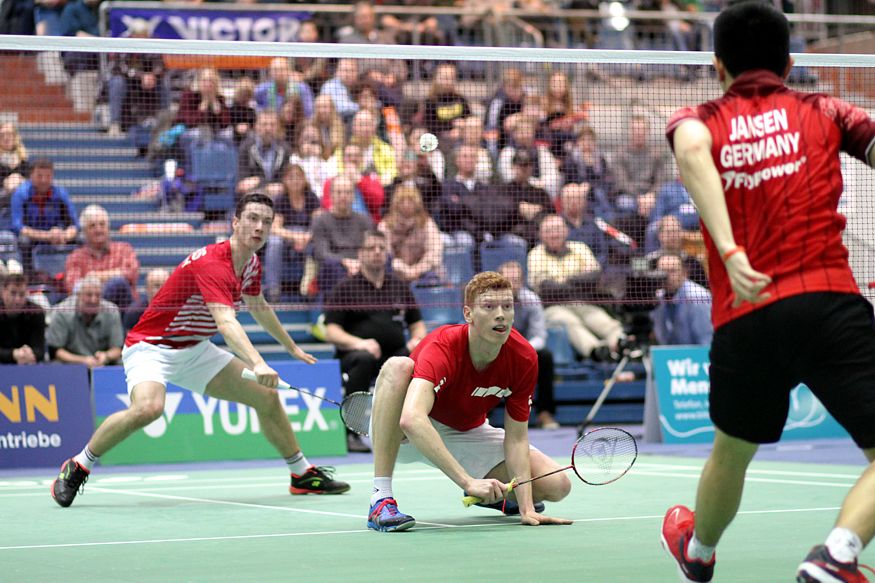 Johannes Pistorius, Lukas Resch und Jones Ralfy Jansen, © Badmintonfotos von Frank Kossiski