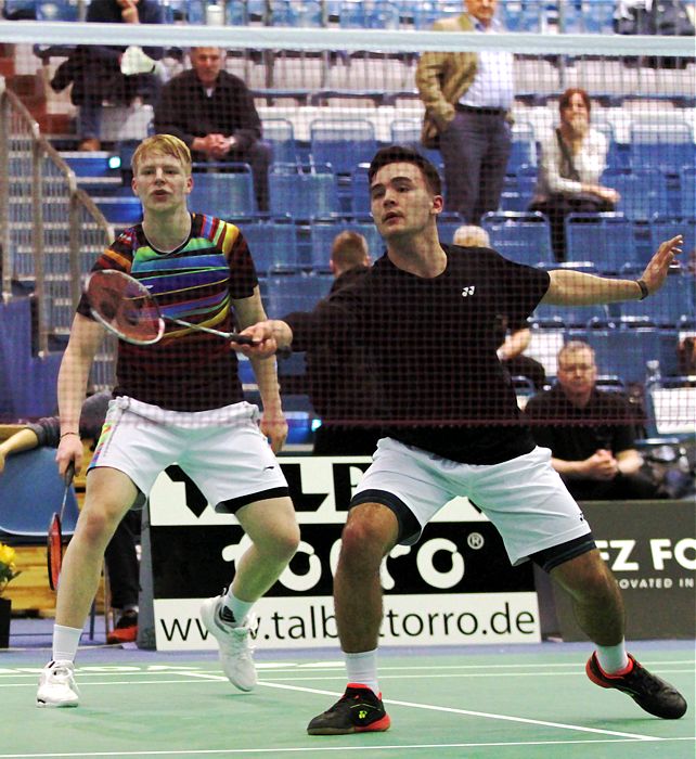 Leander Adam und Marvin Datko, © Badmintonfotos von Frank Kossiski