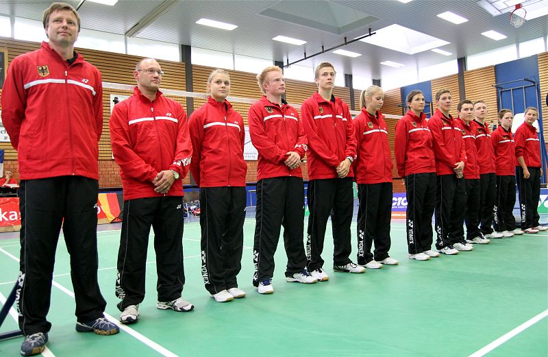 Badminton-Länderspiel Badminton-Länderspiel U 19 Deutschland - Dnemark am 18.08.2010 in Neustadt am Rbenberge, © Fotos von Frank Kossiski