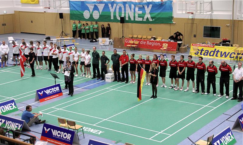 Badminton-Länderspiel U 19 Deutschland - Dnemark am 24.08.2011 in Mölln, © Fotos von Frank Kossiski