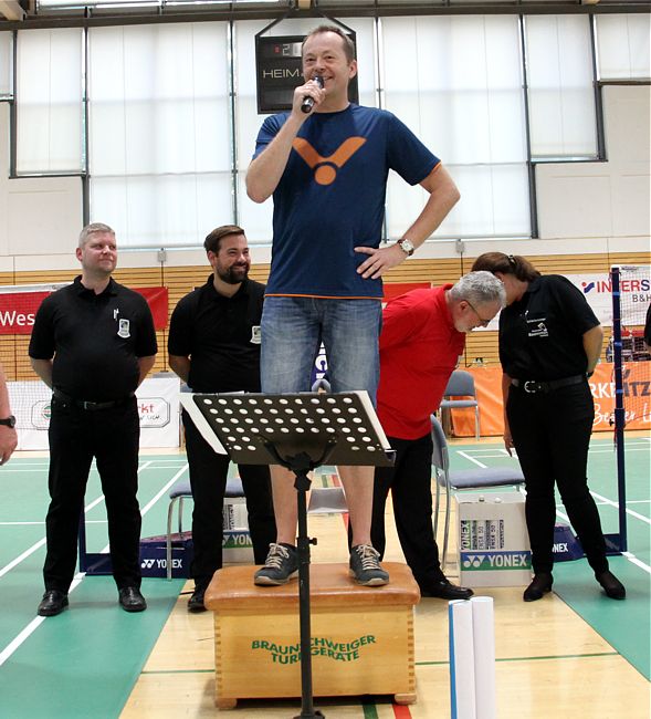 Badminton-Länderspiel Deutschland - Niederlande in Brokdorf, ausgerichtet durch den Sport-Club Itzehoe