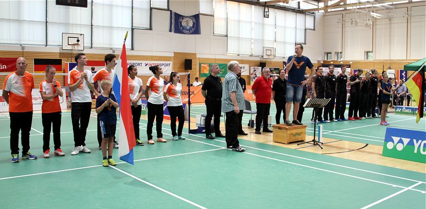 Badminton-Länderspiel Deutschland - Niederlande in Brokdorf, ausgerichtet durch den Sport-Club Itzehoe