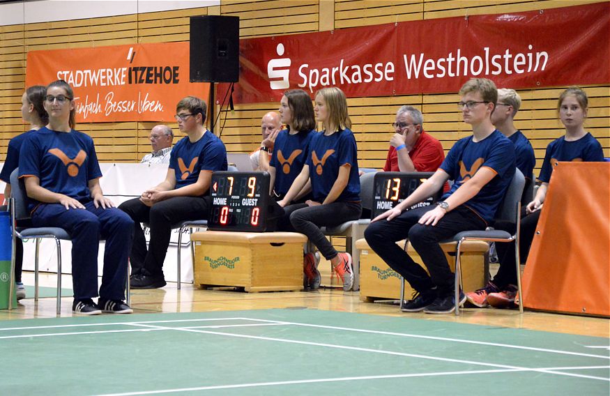 Badminton-Länderspiel Deutschland - Niederlande in Brokdorf, ausgerichtet durch den Sport-Club Itzehoe