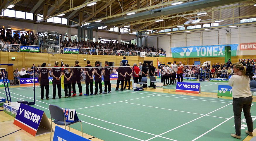 Badminton-Länderspiel Deutschland - Niederlande in Brokdorf, ausgerichtet durch den Sport-Club Itzehoe