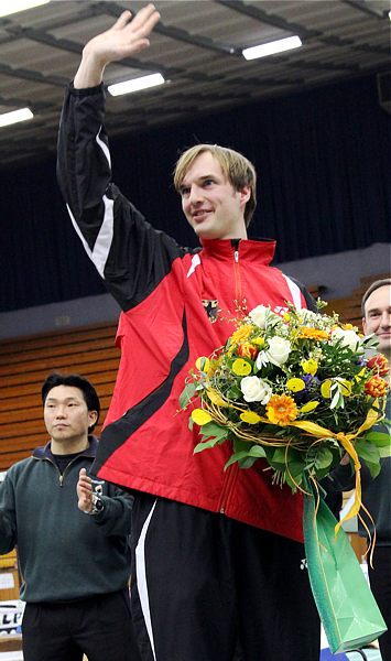 Badminton-Länderspiel Deutschland - Spanien am 26.01.2010 in Augsburg, © Fotos von Frank Kossiski