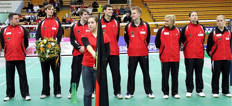 Badminton-Länderspiel Deutschland - Spanien am 26.01.2010 in Augsburg, © Fotos von Frank Kossiski