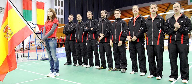 Badminton-Länderspiel Deutschland - Spanien am 26.01.2010 in Augsburg, © Fotos von Frank Kossiski