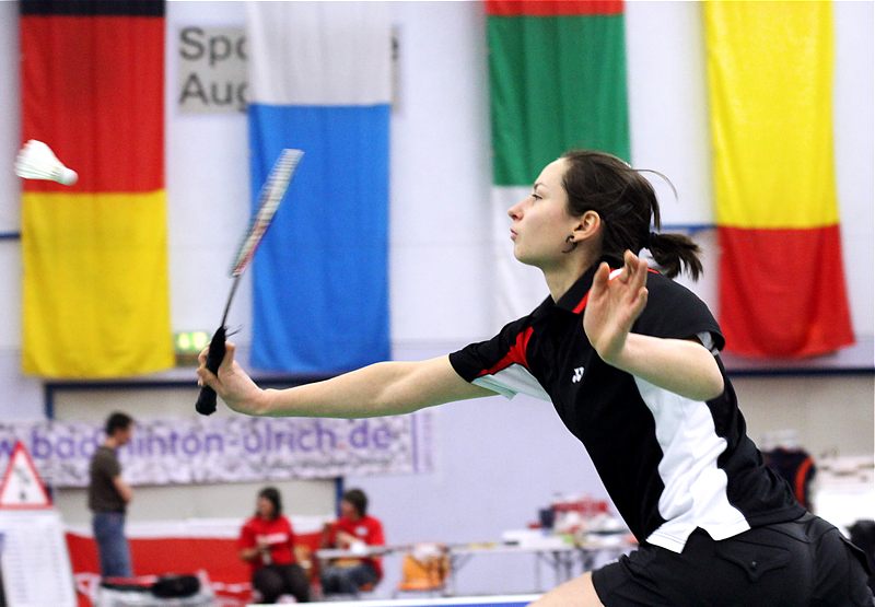 Badminton-Länderspiel Deutschland - Spanien am 26.01.2010 in Augsburg, © Fotos von Frank Kossiski