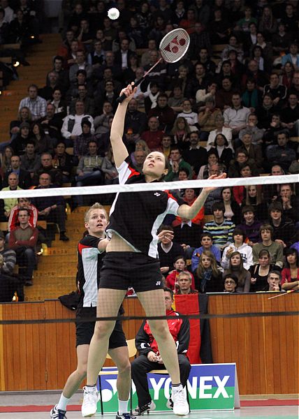 Badminton-Länderspiel Deutschland - Spanien am 26.01.2010 in Augsburg, © Fotos von Frank Kossiski