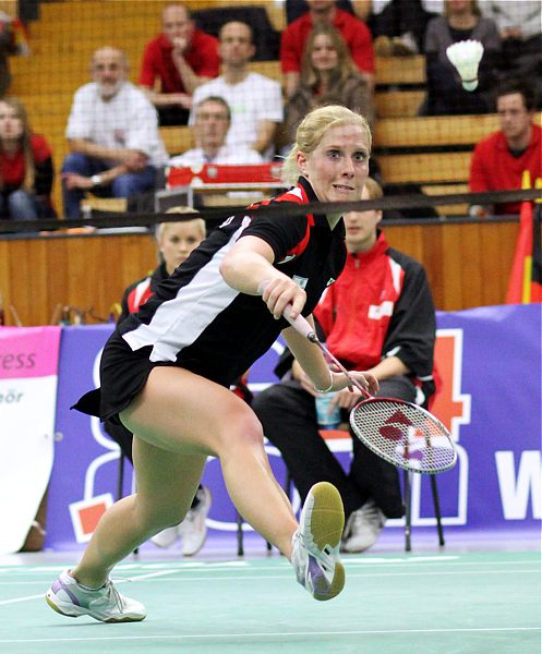 Badminton-Länderspiel Deutschland - Spanien am 26.01.2010 in Augsburg, © Fotos von Frank Kossiski