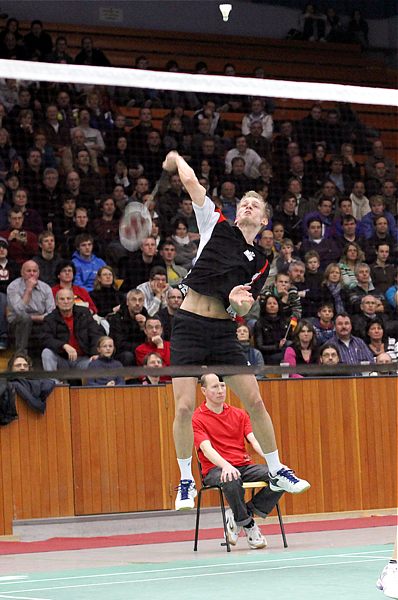 Badminton-Länderspiel Deutschland - Spanien am 26.01.2010 in Augsburg, © Fotos von Frank Kossiski