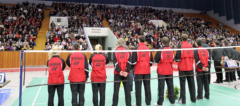 Badminton-Länderspiel Deutschland - Spanien am 26.01.2010 in Augsburg, © Fotos von Frank Kossiski